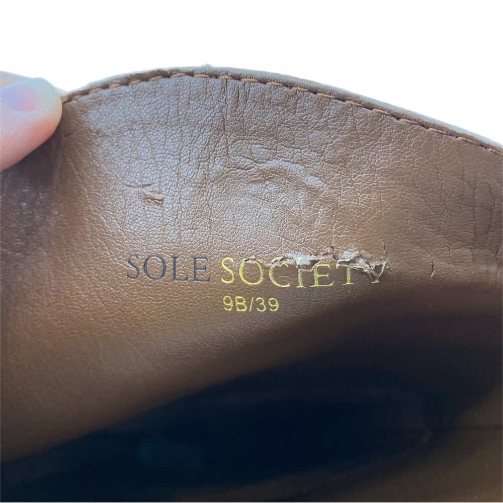 Sole Society Amaretto Belluci Leather So-Carolyn Boots - Picture 6 of 11